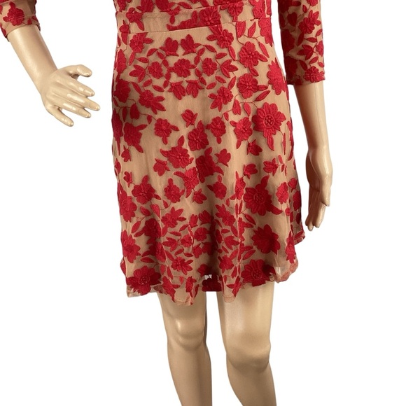 For Love & Lemons Temecula Bow Back Embroidered Mini Dress M - Picture 3 of 9
